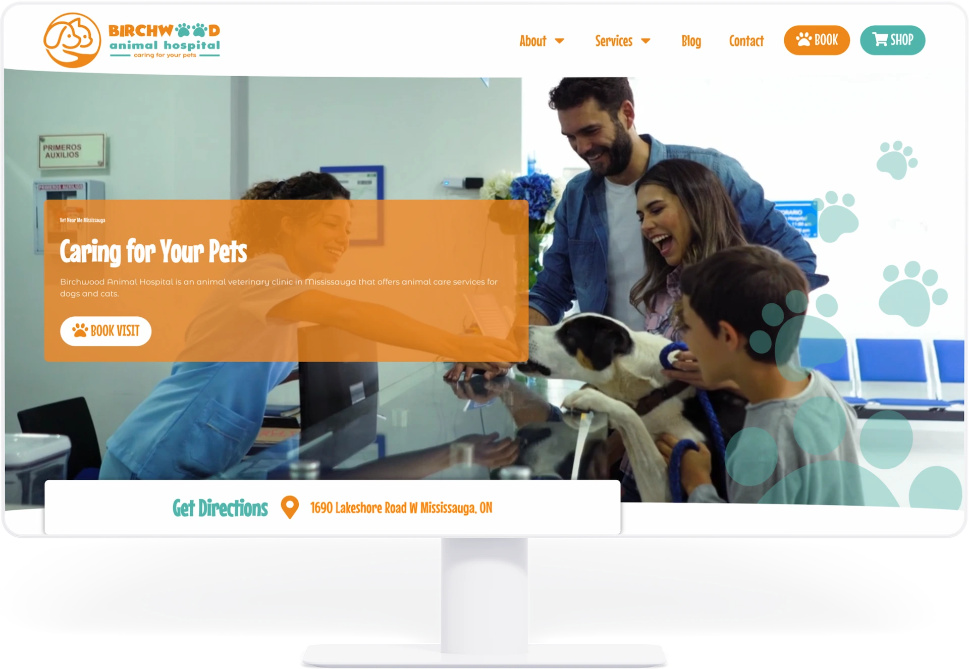 Wordpress veterinary website design animal hospital