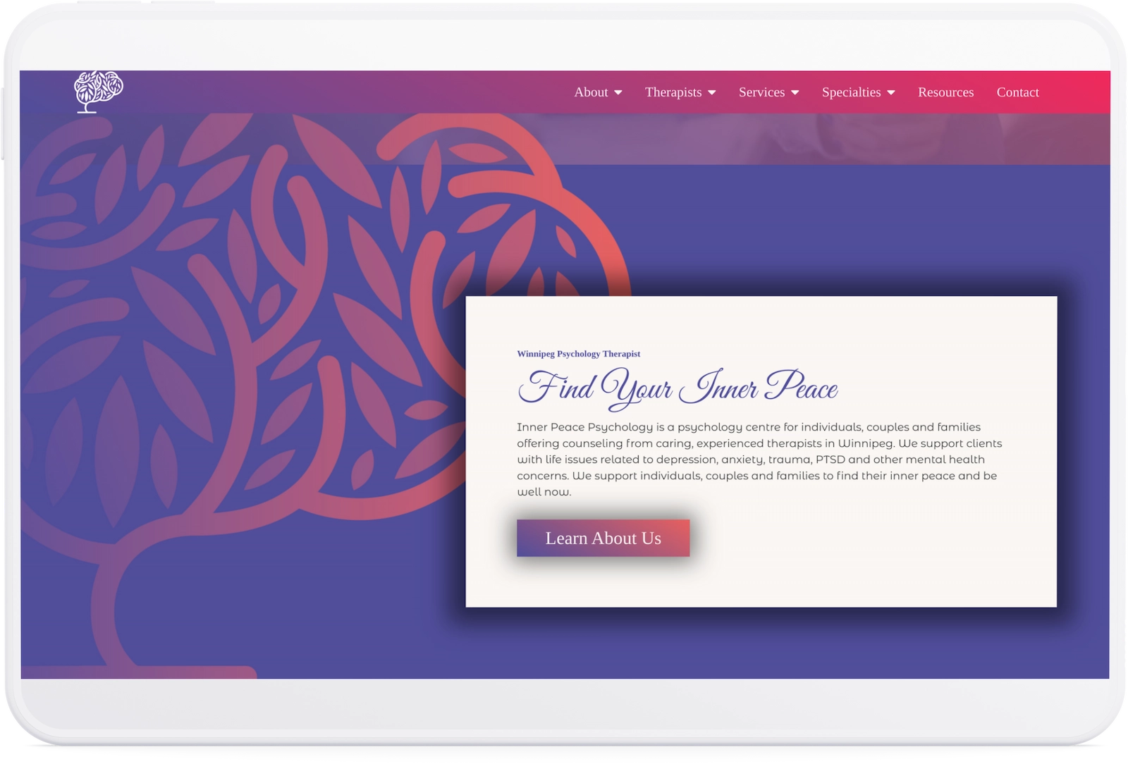 Optiimus Dental, Medical & Healthcare Marketing Wordpress-website-design-healthcare-tablet20
