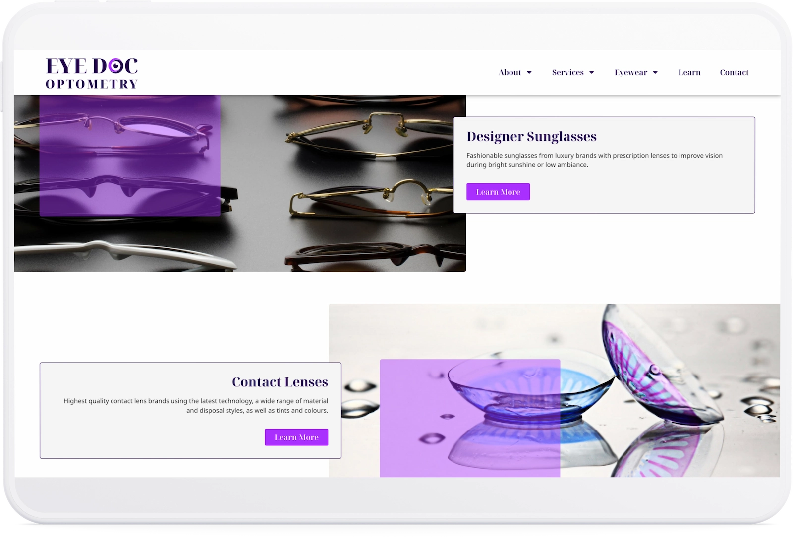 Optiimus Dental, Medical & Healthcare Marketing Wordpress optometry website design eye doctor