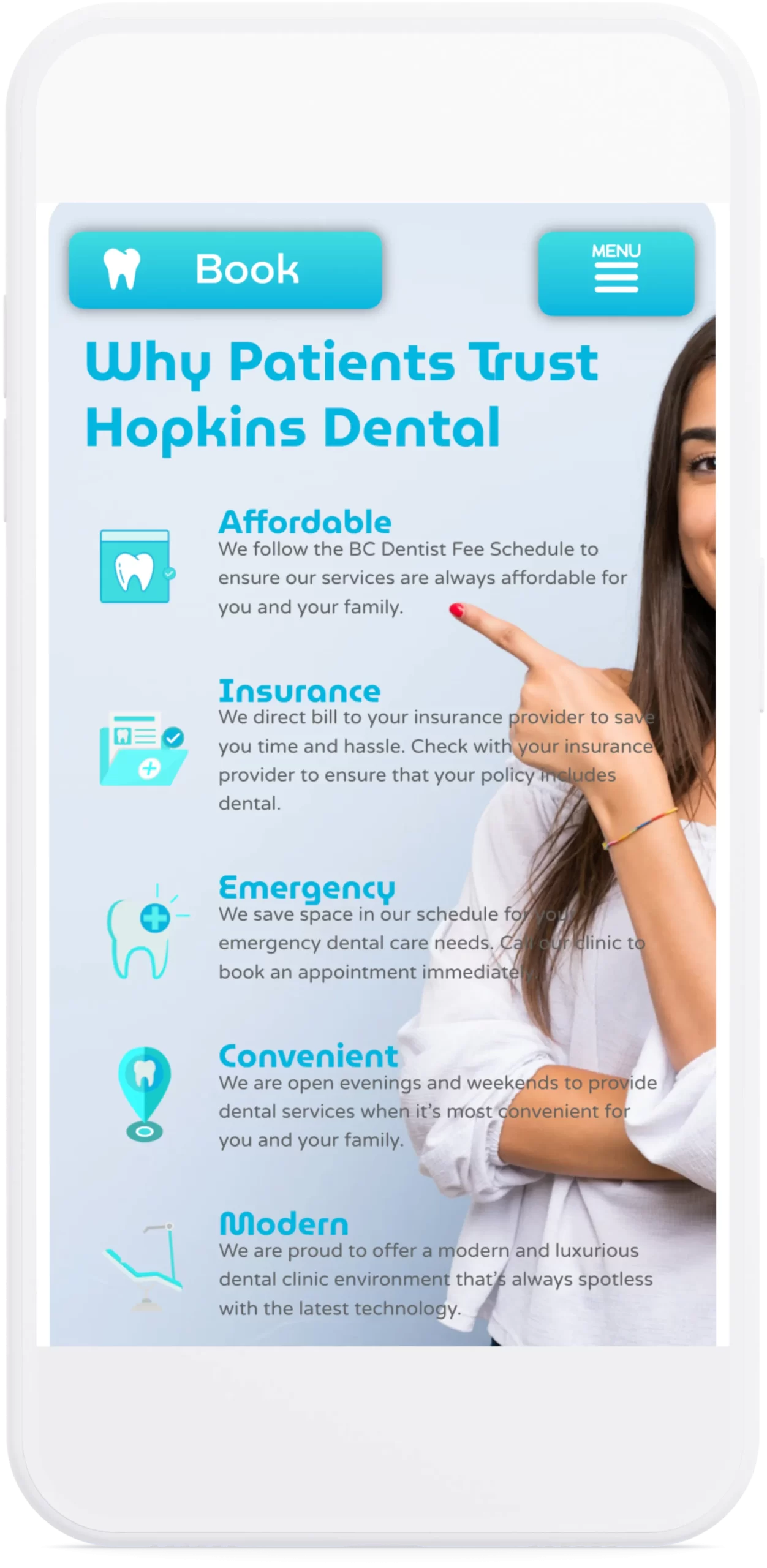 Optiimus Dental, Medical & Healthcare Marketing Wordpress website design mockup healthcare
