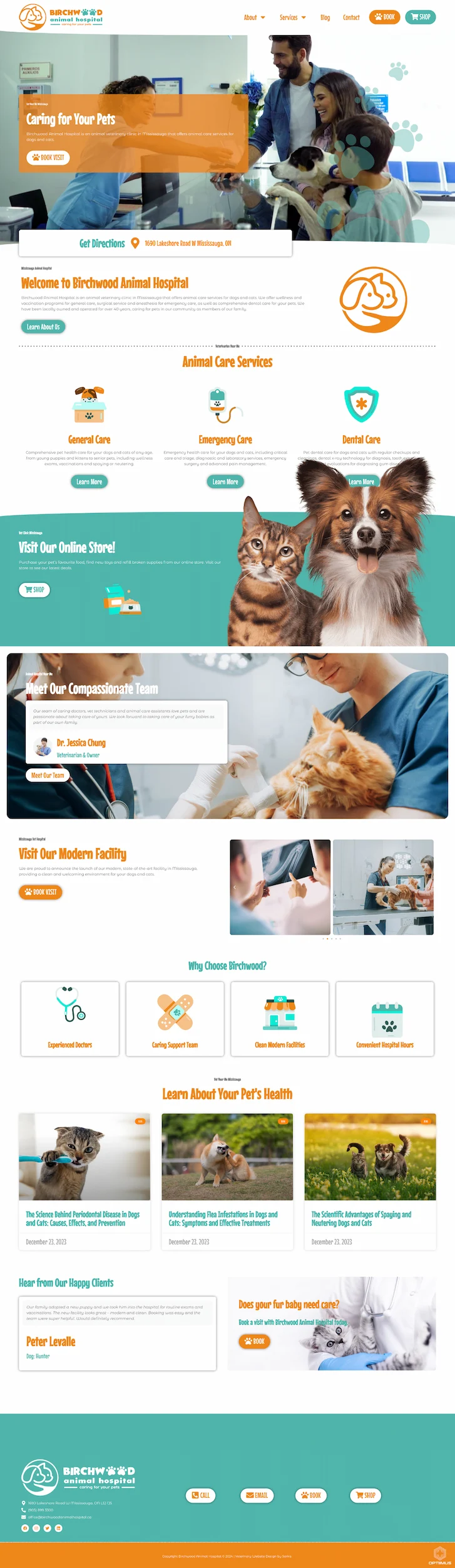 Optiimus Dental, Medical & Healthcare Marketing Wordpress website design mockup healthcare