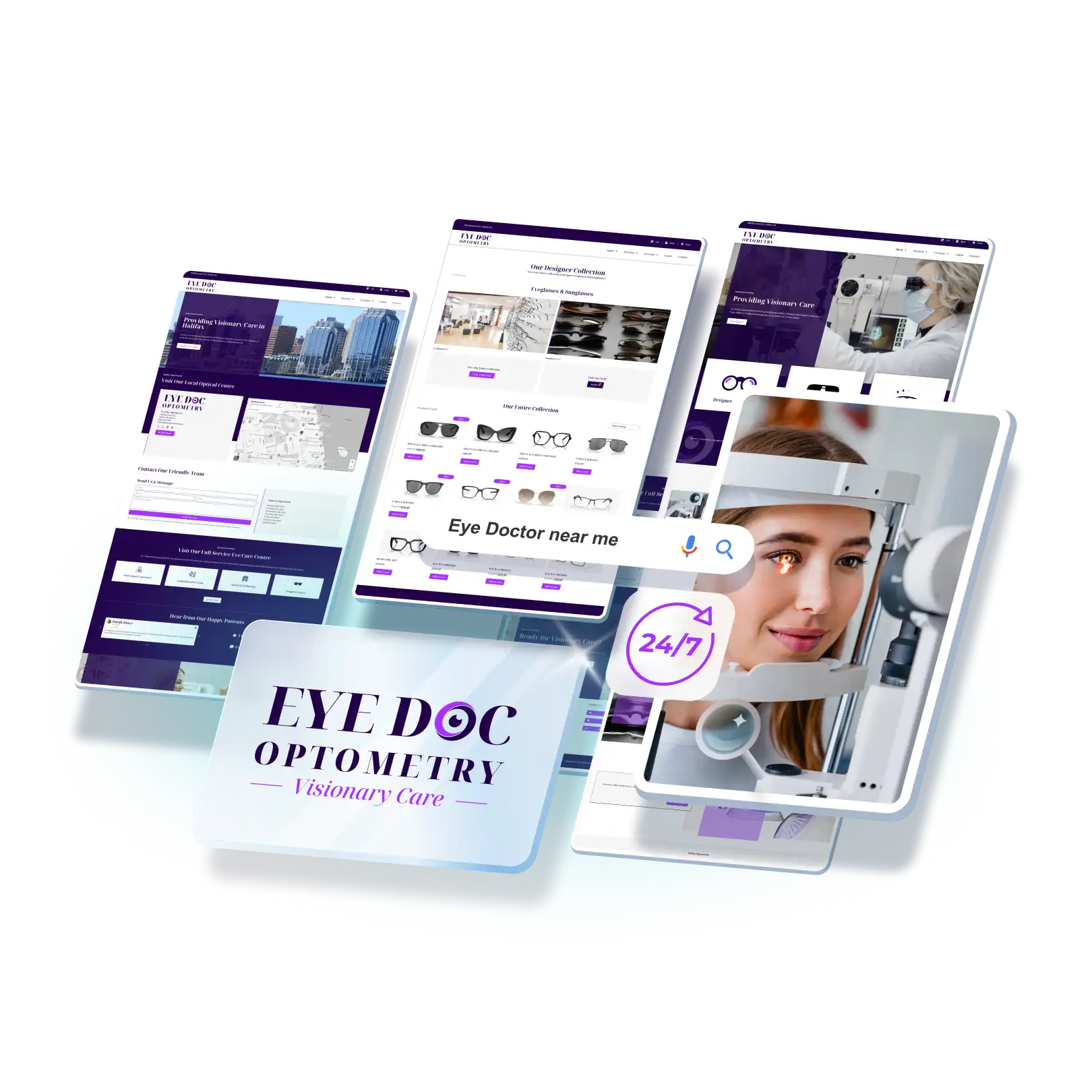Optiimus optometry website design eye doctor
