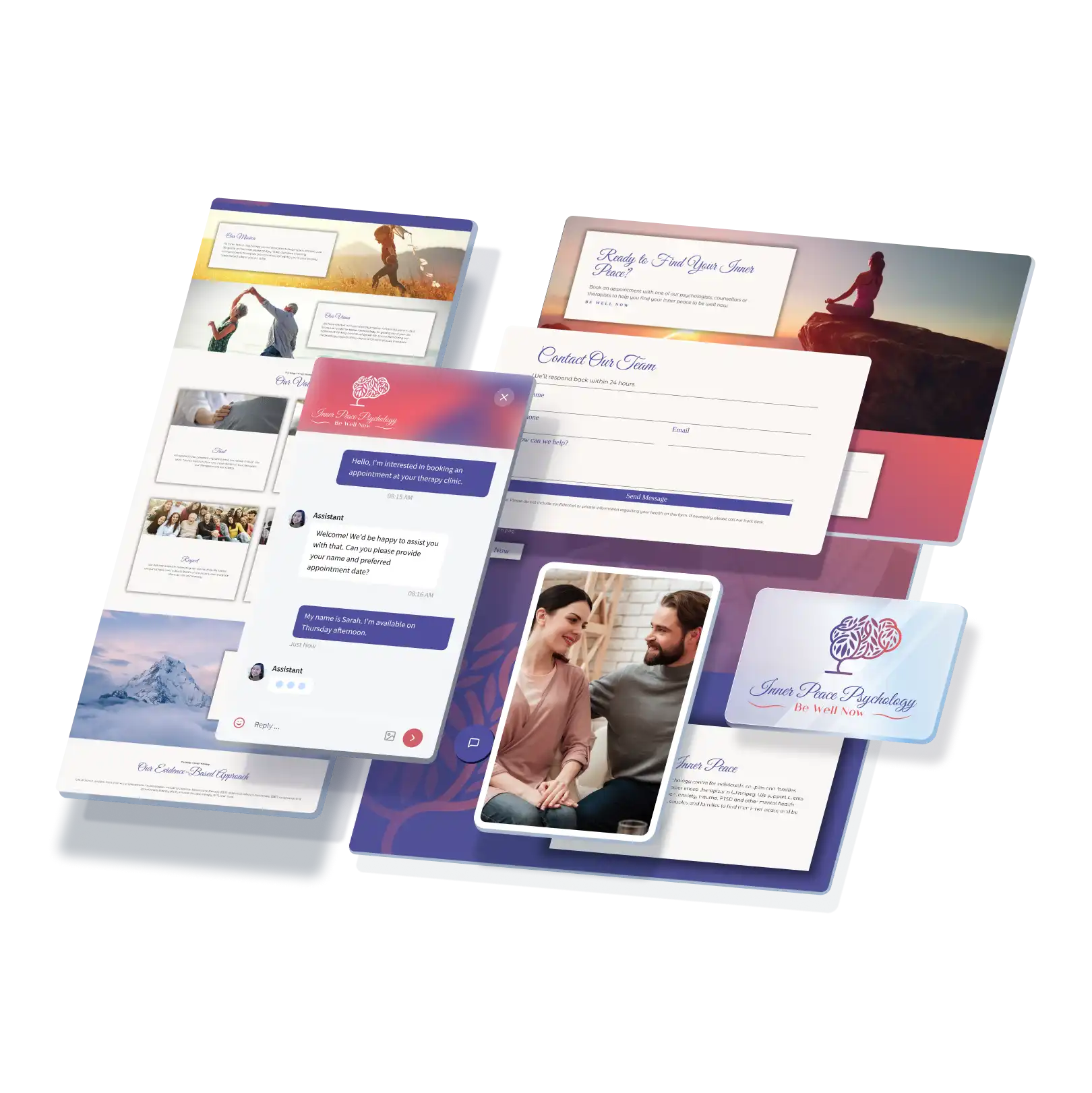 Optiimus therapy website design psychologist