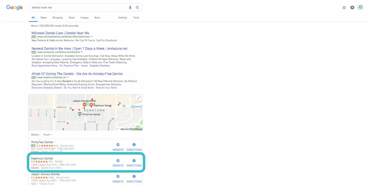 Optiimus Dental, Medical & Healthcare Marketing Dental Medical Healthcare SEO Results